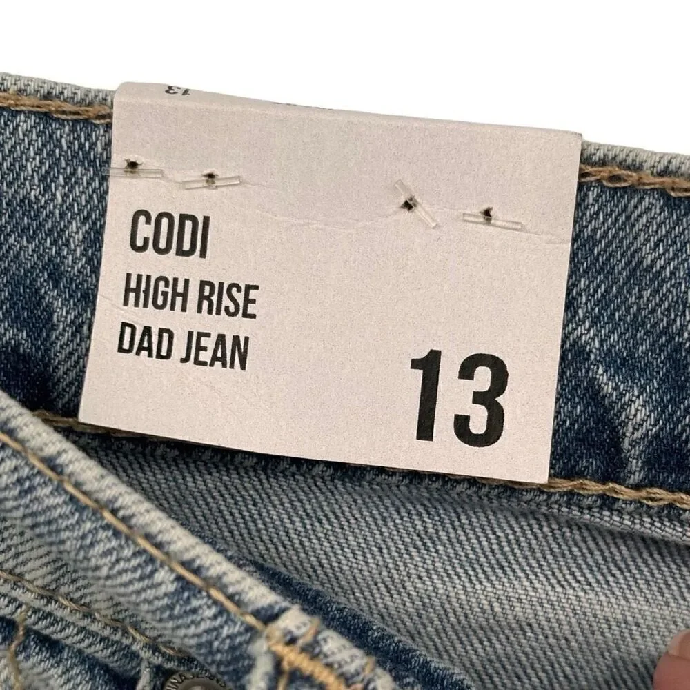 Eunina Codi High Rise Dad‎ Jean Distressed Size 32/13 NWT